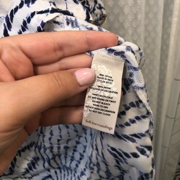 NWOT SOFT SURROUNDINGS • Boho south beach tunic PM - Picture 5 of 6